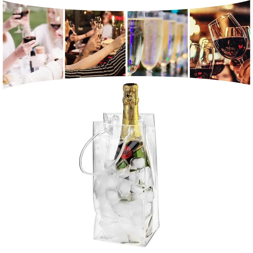 Wine Beer Liquor - ถุงเก็บความเย็น PVC ป้องกันการรั่วซึม ถุงเก็บความเย็นสำหรับเบียร์แบบพกพา อุปกรณ์ทำความเย็นสำหรับเครื่องดื่ม 1