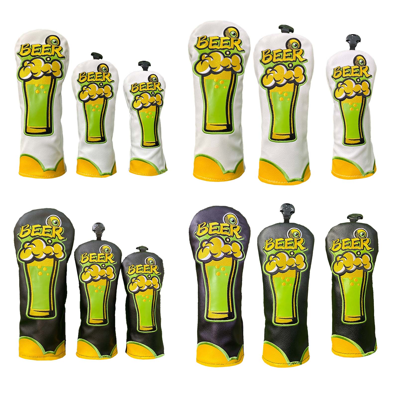 ปลอกหุ้มหัวไม้กอล์ฟหนัง PU ลาย - Beer & Wine Grab บทวิจารณ์และราคา