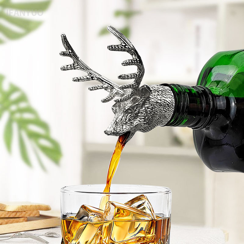 ที่รินไวน์หัวกวางโลหะผสมสังกะส - Wine Beer Liquor บทวิจารณ์และราคา