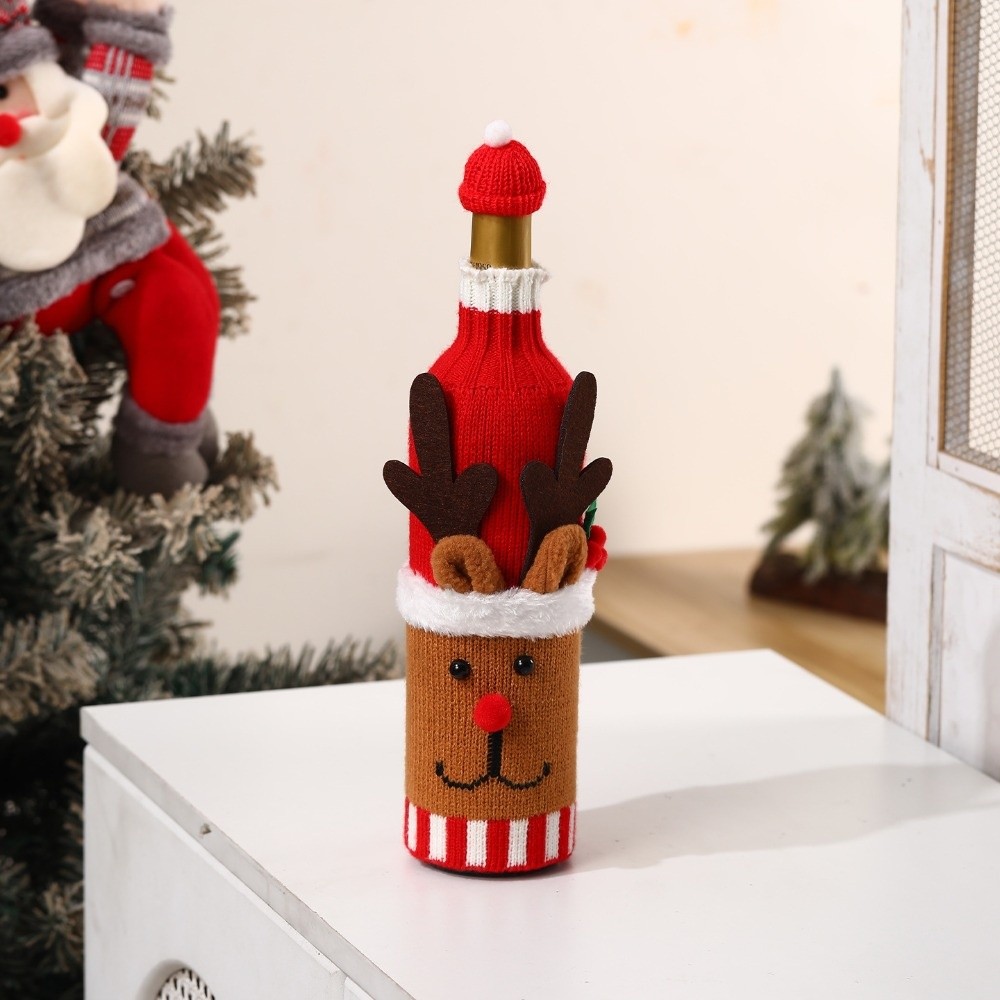ปลอกขวดไวน์ถักลายกวางเอลค์พร้อ - Wine Beer Hat บทวิจารณ์และราคา
