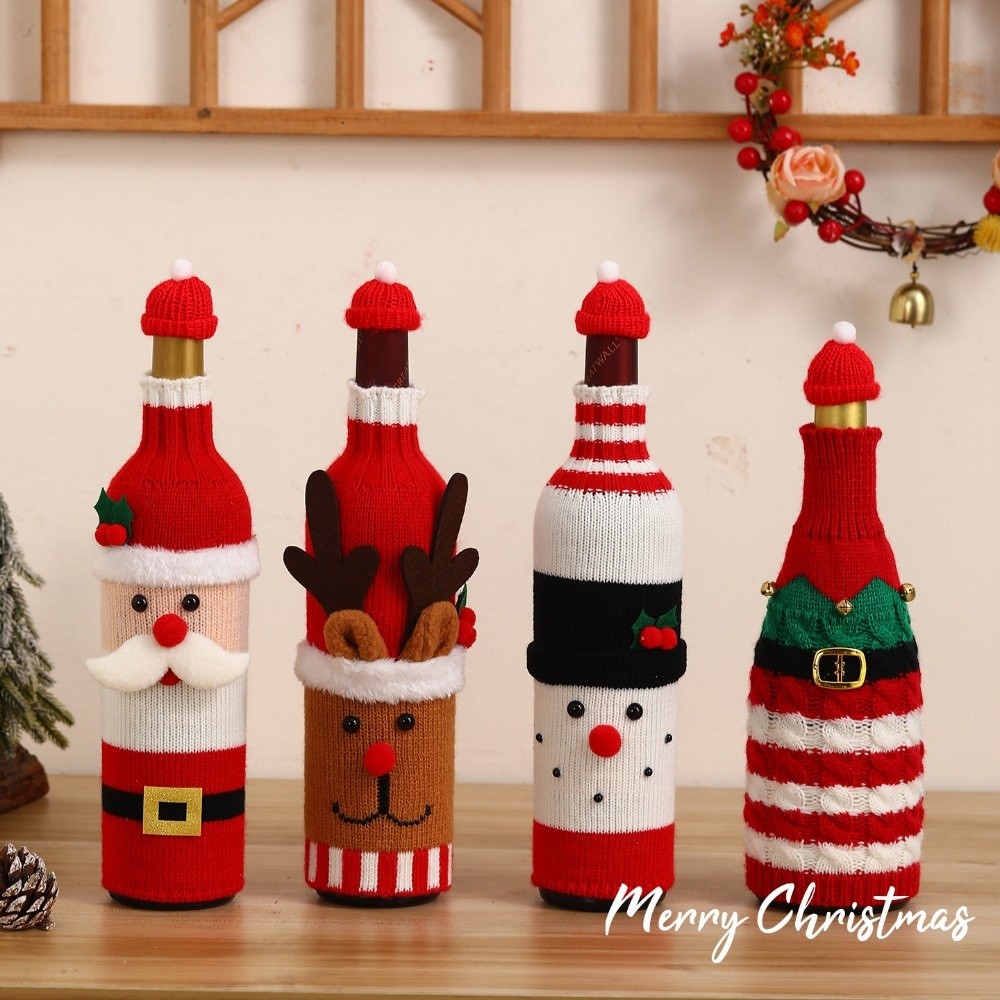 ปลอกหุ้มขวดไวน์ถักลายกวางเรนเด - Wine Beer Hat บทวิจารณ์และราคา
