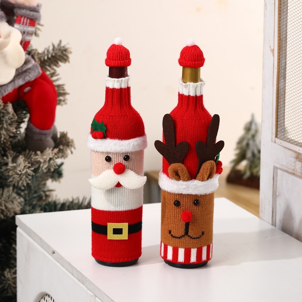 ปลอกขวดไวน์ถักลายกวางเรนเดียร์ - Wine Beer Hat บทวิจารณ์และราคา