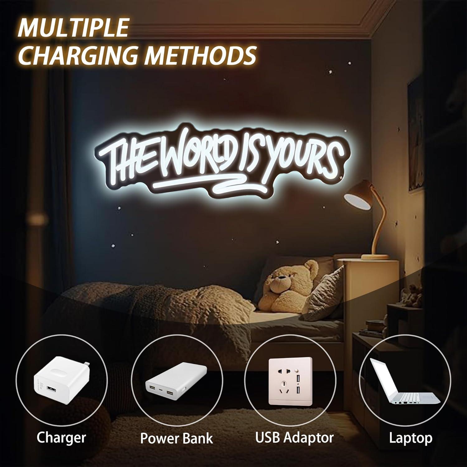 ป้ายไฟนีออน The World is Yours - Beer & Wine Grab บทวิจารณ์และราคา