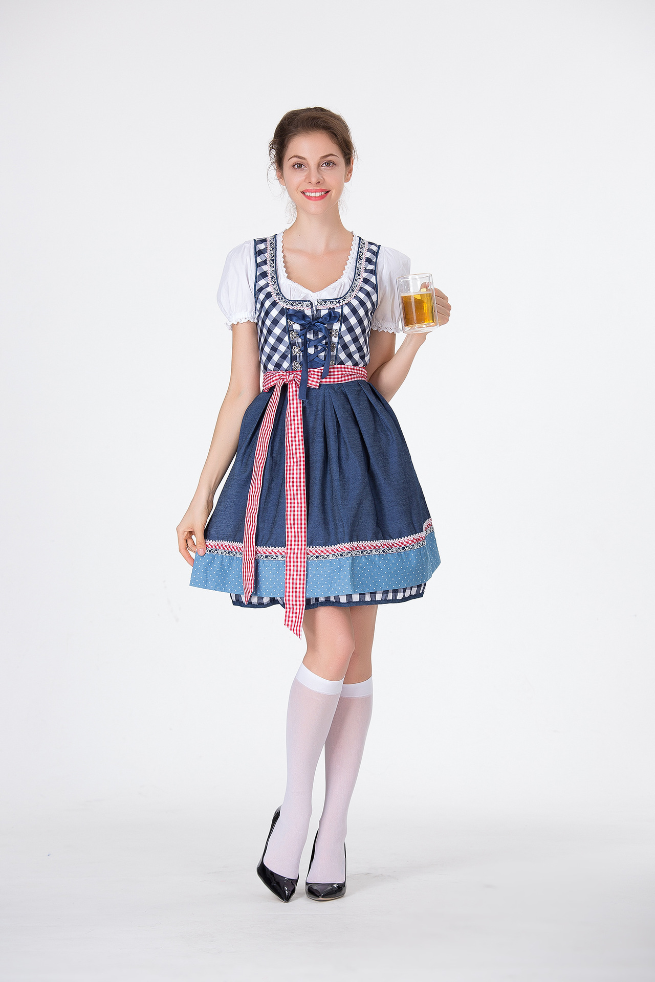 ชุดเดรสเดิร์นด์ลลายสก็อตสไตล์บ - Beer & Wine Grab บทวิจารณ์และราคา